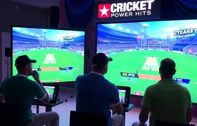 Cricket Power Hits India offline tournament in Mumbai with players competing on large screens